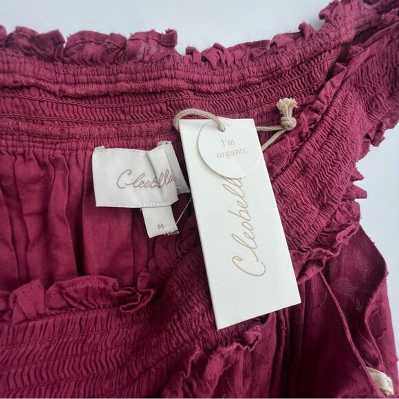 NWT Cleobella Alivia Ankle Dress in Berry maxi organic cotton sz M - Picture 8 of 11